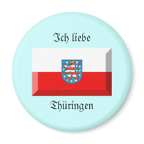 Thuringen Flag Gem magnets
