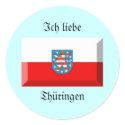 Thuringen Flag Gem stickers by Vexillophile Thuringen Flag Gem stickers