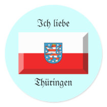 Thuringen Flag Gem stickers by Vexillophile Thuringen Flag Gem stickers