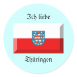 Thuringen Flag Gem Stickers