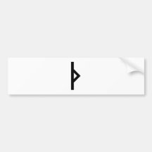 THURISAZ RUNE BUMPER STICKERS