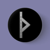 Thurisaz Rune grey buttons