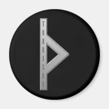 Thurisaz Rune grey Fridge Magnet