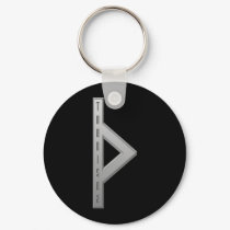 Thurisaz Rune grey keychains
