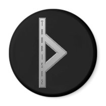 Thurisaz Rune grey Fridge Magnet