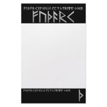 Thurisaz Rune grey Stationery Design