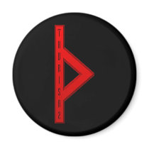 Thurisaz Rune red Fridge Magnet