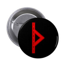 Thurisaz Rune red Pin