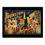Thurston, master magician all out of a hat post card