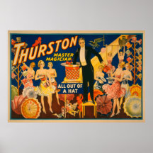 Thurston, Master Magician "Out of a Hat" Magic Posters