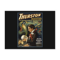 Thurston the great magician 2 post card
