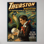 Thurston the Great Magician Holding Skull Magic Print