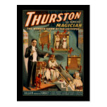 Thurston the great magician post card