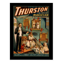 Thurston the great magician post card