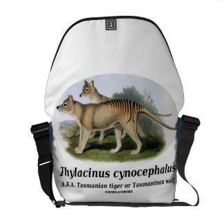 Thylacinus cynocephalus Tasmanian Tiger Or Wolf Commuter Bags