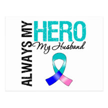Thyroid Cancer ALWAYS MY HERO MY Husband Postcards