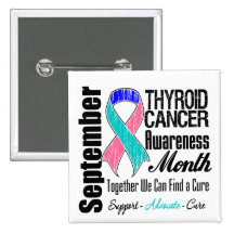 Thyroid Cancer Awareness Month 11 Pinback Button