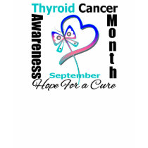 Thyroid Cancer Awareness Month Butterfly Heart t-shirts