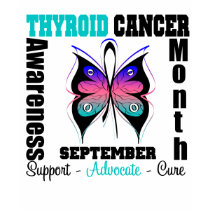 Thyroid Cancer Awareness Month BUTTERFLY t-shirts