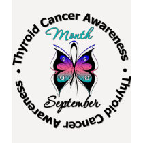 Thyroid Cancer Awareness Month Butterfly v4 t-shirts