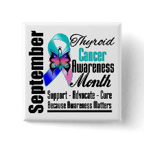 Thyroid Cancer Awareness Month Butterfly v5 buttons