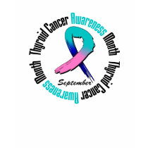 Thyroid Cancer Awareness Month Circular Ribbon t-shirts
