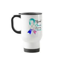 Thyroid Cancer Awareness Month FLOWER Ribbon mugs