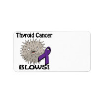 Thyroid Cancer Blows Awareness Design Address Label
