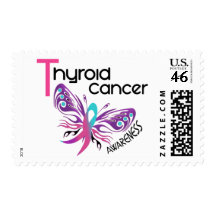 Thyroid Cancer BUTTERFLY 3.1 Stamps