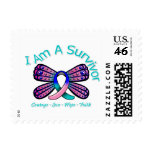 Thyroid Cancer Butterfly I Am A Survivor Postage