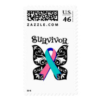 Thyroid Cancer Butterfly Survivor Postage