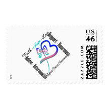 Thyroid Cancer Faith Hope Love Butterfly Postage Stamps