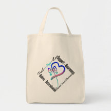 Thyroid Cancer Faith Hope Love Butterfly Tote Bag