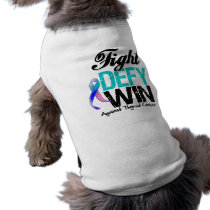 Thyroid Cancer Fight Defy Win Pet Tshirt