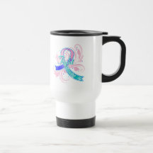 Thyroid Cancer Fight Like a Girl Flourish Mug