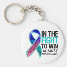 Thyroid Cancer - Fight To Win Key Chains