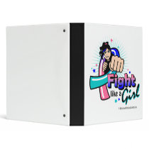 Thyroid Cancer Fist - Fight Like a Girl Vinyl Binder