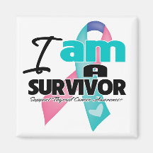 Thyroid Cancer - I am a Survivor Refrigerator Magnet