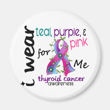Thyroid Cancer I Wear Ribbon For ME 43 Refrigerator Magnet