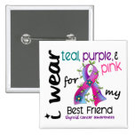 Thyroid Cancer I Wear Ribbon For My Best Friend 43 Buttons