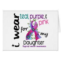 Thyroid Cancer I Wear Ribbon For My Daughter 43 Cards