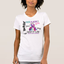 Thyroid Cancer I Wear Ribbon For My Sister-In-Law Tshirt