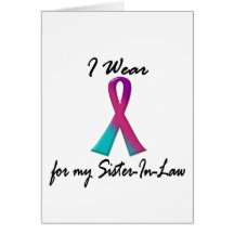 Thyroid Cancer I WEAR THYROID RIBBON Sister-In-Law Card