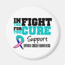 Thyroid Cancer In The Fight For The Cure Refrigerator Magnets