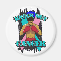 Thyroid Cancer Knock Out Cancer Refrigerator Magnets