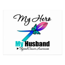 Thyroid Cancer My Hero My Husband Post Card