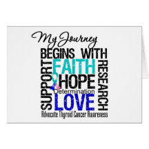 Thyroid Cancer My Journey Begins With FAITH Greeting Card