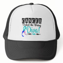 Thyroid Cancer Picked The Wrong Diva v2 Trucker Hat