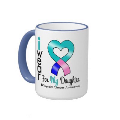 Thyroid Cancer Ribbon For My Daughter Coffee Mug