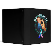 Thyroid Cancer - Rosie The Riveter - We Can Do It Vinyl Binders